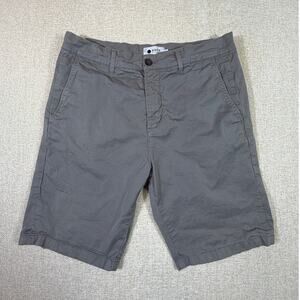 NN07 No Nationality Mens 30 Gray 4 Pocket Chino Shorts Casual Lightweight Fit